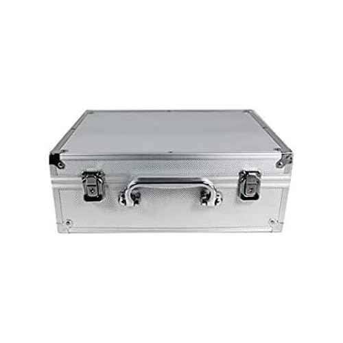 Large Tattoo Case Tattoo Kit Box - Aluminum Traveling Convention Carry Case (Silver)