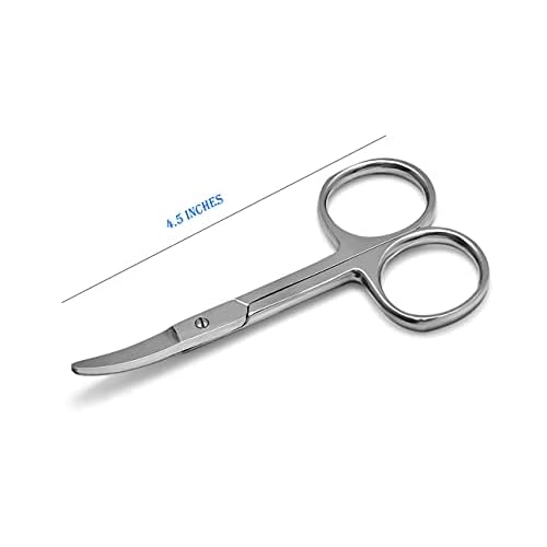 Baby Nail Scissors With Round Tip 4.5" Eyebrow, Dry Skin, Eyelash, Nose Hair For Men And Women Daily Use