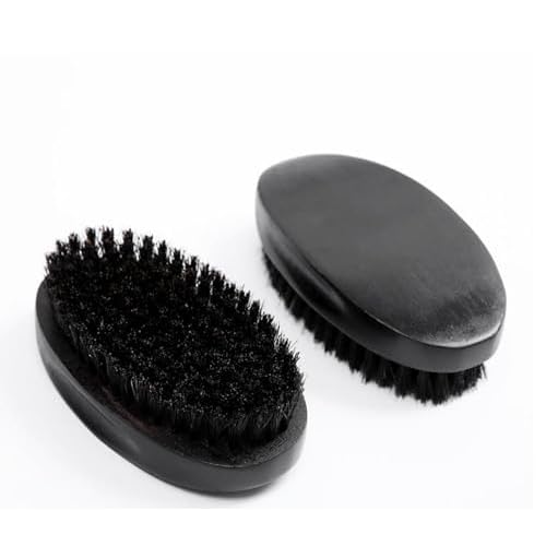 360 Curved Medium Wave Brush with Firm Boar Bristles for Cultivating Waves, Wolfing and Beards - Great Gift for Men