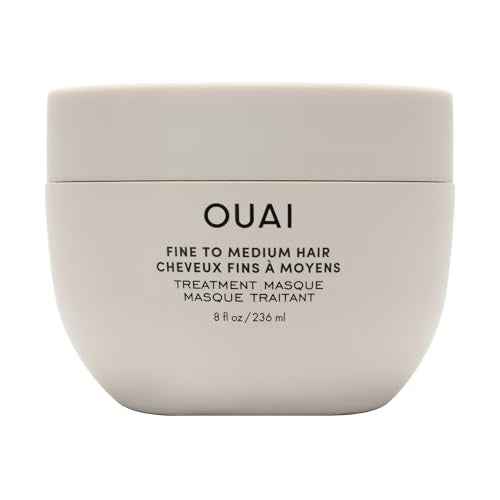 OUAI Fine to Medium Hair Treatment Masque - Hydrating Hair Mask to Help Repair Strands & Increase Shine - With Shea Butter, Keratin and Panthenol - Paraben, Phthalate & Sulfate Free (8 Fl Oz)