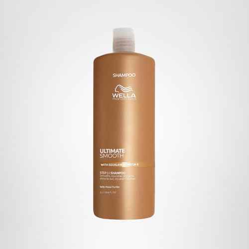 Wella Professionals ULTIMATE SMOOTH Shampoo for Dry, Dull & Frizzy Hair | With Squalane & Omega 9 | 33.8 Fl Oz