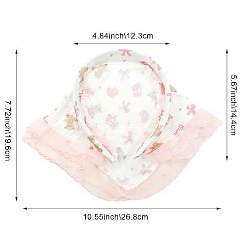 3 Pack Floral Lace Headband for Women, Non-Slip Hair Soft Head Coverings Boho Triangle Bandana Turban for Hair Styling