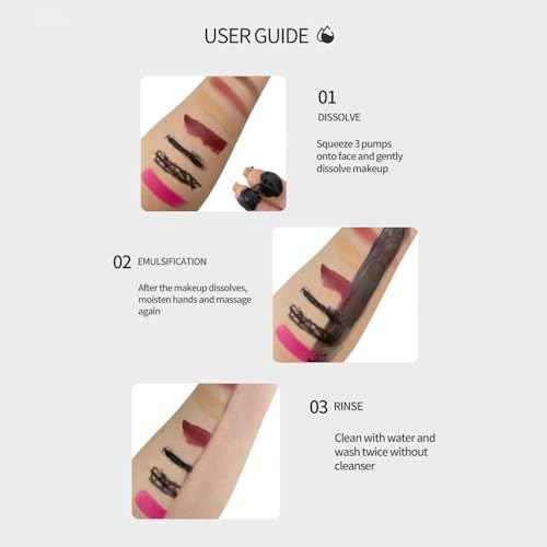 BLUE LOVE Black Makeup Remover Cleansing Cream for Eyes, Face & Lips - Deep Cleaning Moisturizing Balm, Gentle Makeup Melting for All Skin Types