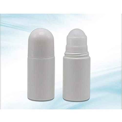 4Pcs 50mL Empty Refillable Roll-on Bottle White Plastic Anti-perspirant Roller Bottles Leak-Proof DIY Deodorant Container with Roller Ball