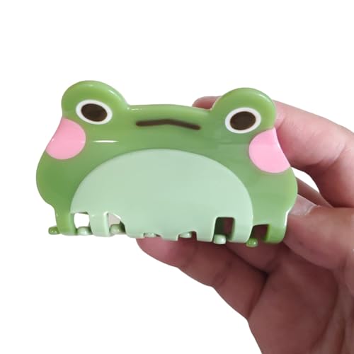 Novelty Small Green Frog Hair Clip,Acetate Hair Claw,Small Hair Clips for Women