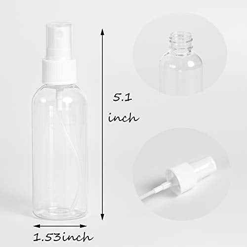 ZEJIA 3 Pack Small Spray Bottle, 2.7oz/80ml Travel Spray Bottle, Empty Fine Mist Spray Bottles, Refillable Mini Spray Bottles with Labels