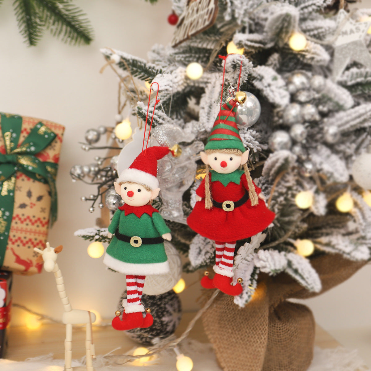 Christmas Elf Doll Pendant Decoration for Home & Holiday Decor