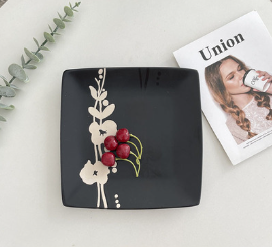 8-Inch Ceramic Plate Set for Kitchen Storage - Multiple Styles