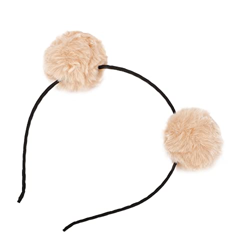 Faux Fluffy Rabbit Fur Ball Cat Ears Panda Hair Hoop Headband Xmas Party Cosplay