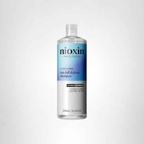 Nioxin Hair Fall Defense Shampoo | Activates Hair Follicles for Visibly Less Hair Loss | With Niacinamide, Caffeine, Lauric Acid, and Sandalore | 33.8 Fl Oz.