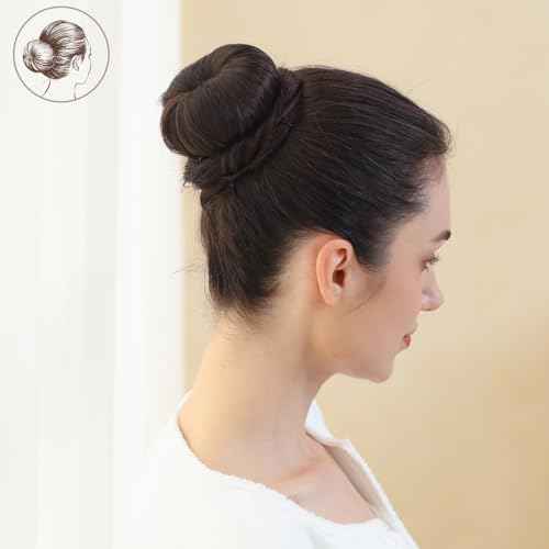 FANDAMEI 50PC Spiral Hair Pins Set, Spin Pins Spiral Bobby Pins for Girls, Women and Kids, Non-Scratch Round Clip & Bun Twist, Stylish Bun Bobby Pins, Premium Spin Pins for Hair, Brown