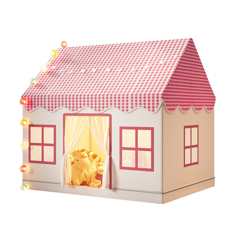 Children's Indoor Princess Tent with Star & Cotton Ball Lamps - Toddler Playhouse for Kids 4-6 Years