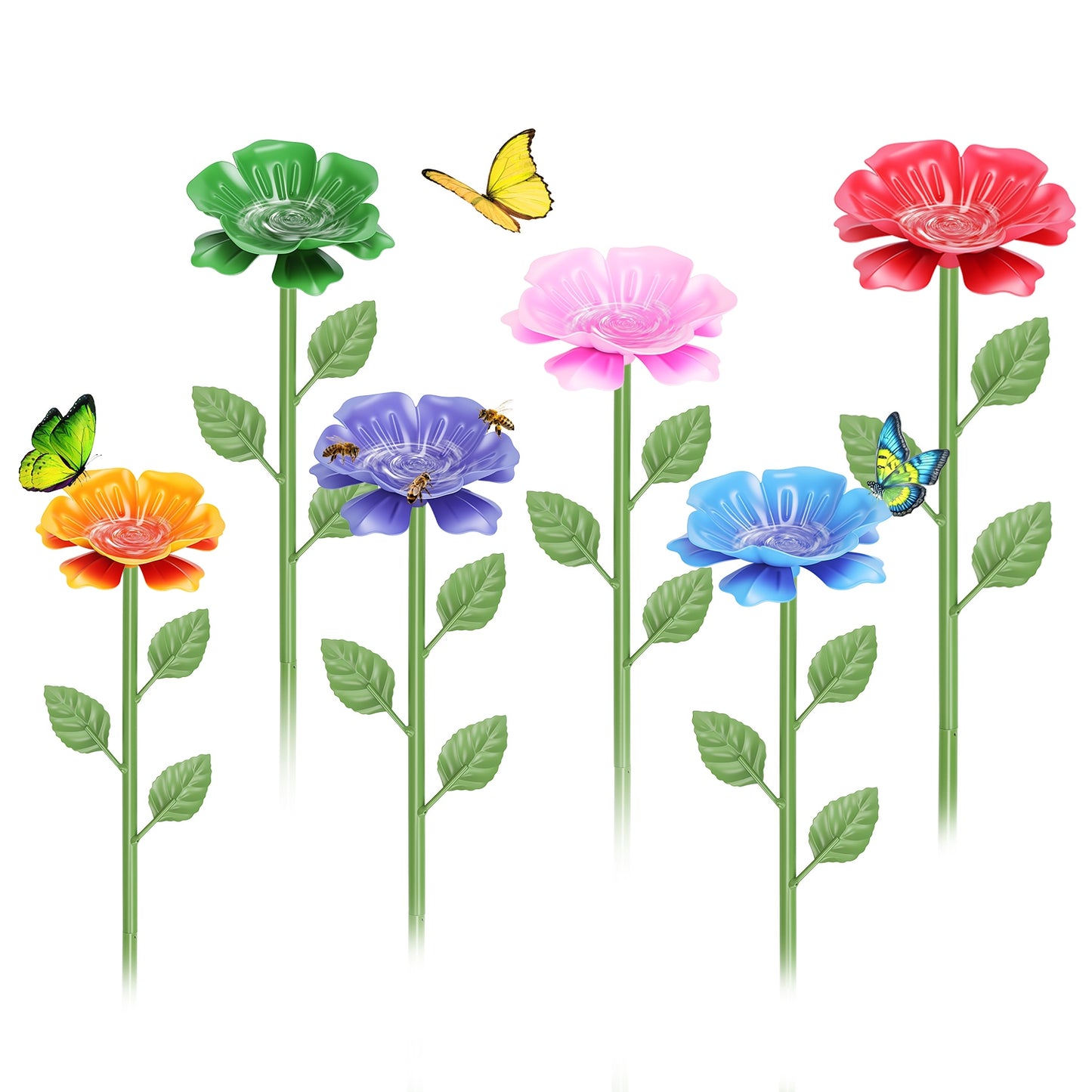 Pollinator Water Stakes - Flower Design Bee & Butterfly Waterer