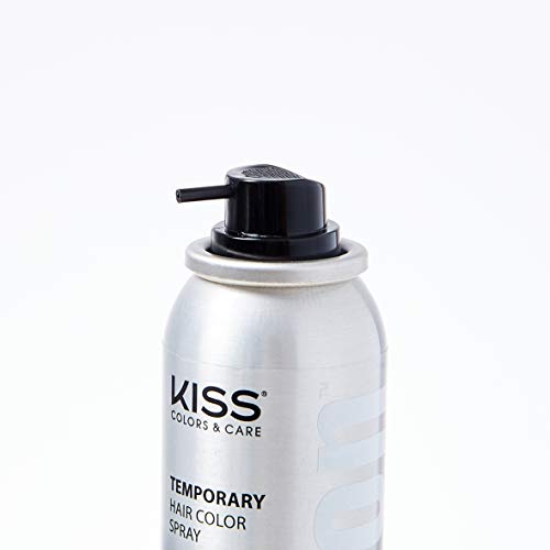 Kiss Gray Hair Concealer - Temporary Tintation Color Spray for Root Touch Up and Hair Dye 2.82 oz. 2 PACK (Black)