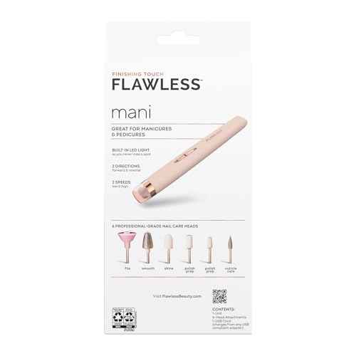 Finishing Touch Flawless Salon Nails Kit, Electronic Nail File and Full Manicure and Pedicure Tool