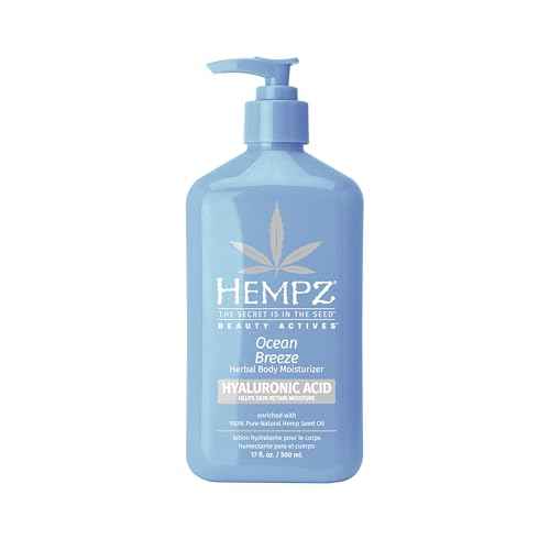 Hempz Body Lotion - Ocean Breeze Limited Edition Daily Moisturizing Cream, Shea Butter, Aloe, Body Moisturizer - Skin Care Products, Hemp Seed Oil - 17 Fl Oz