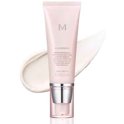 MISSHA M BB Boomer Primer for Face I Creamy-Soft, Illuminating Makeup Primer for Dewy Finish, Hydrating Radiant Cream, Moisturizing Makeup Base, Glass Skin, 1.35 Fl oz/40ml