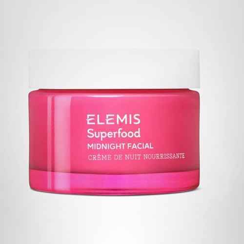 ELEMIS Superfood Midnight Facial - Lightweight Overnight Facial Cream, Prebiotic-Infused Hydrating Gel, Vitamin C Camu Camu Moisturizer, Omega Rich Night Cream - 50ml
