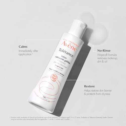 Av?ne Tolerance Extremely Gentle Cleanser Lotion for All Types of Hypersensitive Skin, Waterless Cleanser, 6.7 Fl Oz