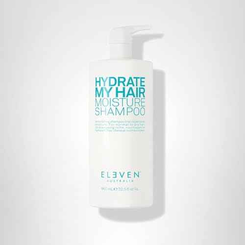 ELEVEN AUSTRALIA Hydrate My Hair Shampoo for Women & Men - Moisturizing, Color-Safe, Anti-Frizz, Nourishing Formula for Dry, Damaged Hair, Protects Against Heat & Environmental Damage - 32.5 fl oz