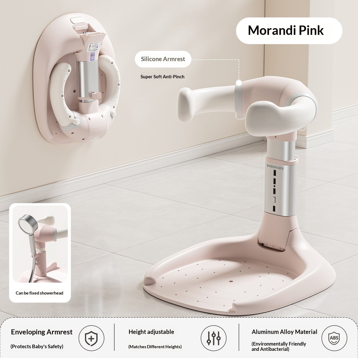 Foldable Baby Bathing Stand No Assembly Toddler Bathroom Storage