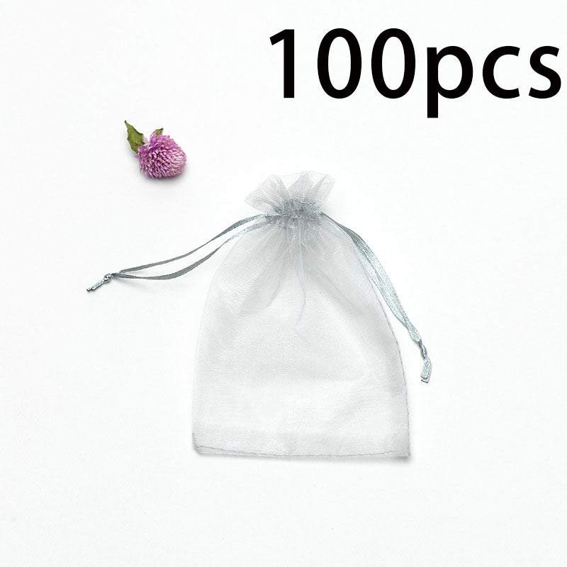 Jewelry Gift Bags 100PCS Drawstring Mesh Bags for Packaging and Storage