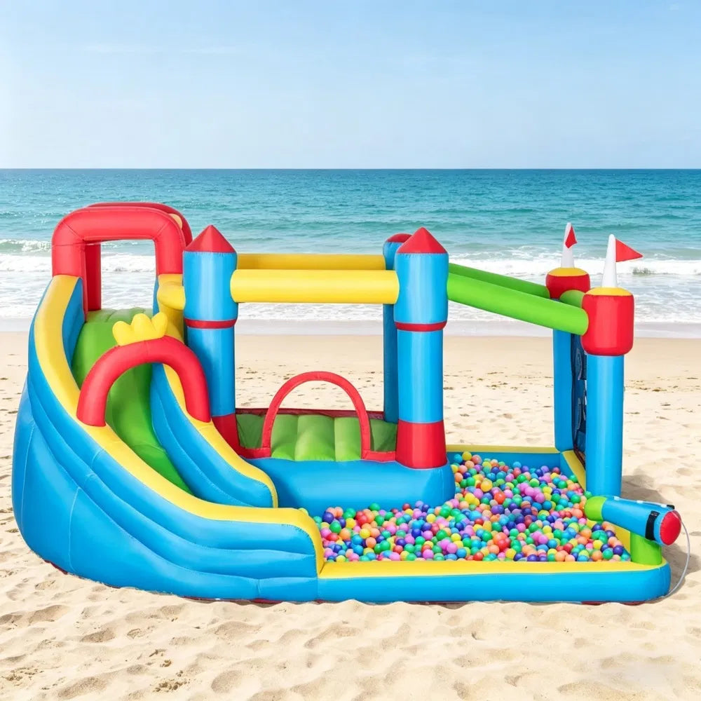 Inflatable Bounce House with Inflator - Large Kids Play Area