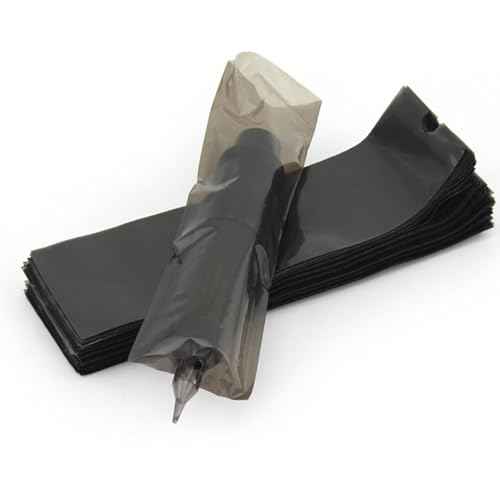 200PCS Tattoo Pen Covers with 6PCS Tattoo Grip Tape,Black Tattoo Machine Wraps Covers with Tattoo Pen Sleeves Bags Set Tattoo Supplies