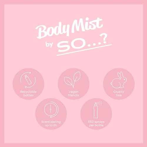 So...? Pink Grapefruit Body Mist for Women - 3.5 oz Body Mist - Pack of 3