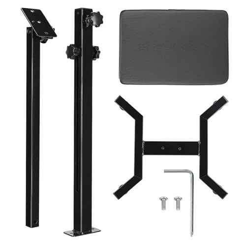 WZPB Tattoo Armrest Stand, Tattoo Arm Rest Stand Adjustable, Tiltable Thickened Black Leather Cushion, Stable Four Corner Base, Portable Tattoo Armrest for Studio Salon Tattoo