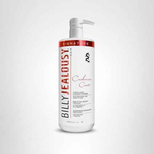 Billy Jealousy Cashmere Coat Hair Conditioner for Men, Strengthening & Hydrating Conditioner Infused with Peppermint, Lemon Fruit & Swertia Extract Ideal for Fine, Thinning Hair, 33.8 Fl Oz