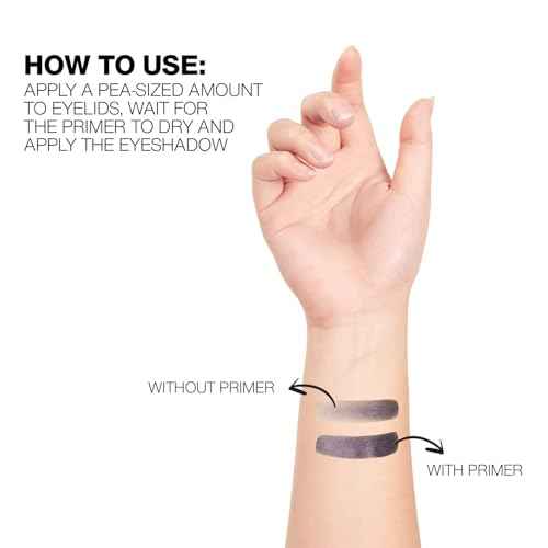 Palladio Eyeshadow Primer, Eliminates Creasing, Ensures Maximum Shadow Vibrancy All Day Long, Enhanced with 5 Different Herbal Extracts, Instantly Vanishing Sheer Finish, Easy Application with Wand, Clear, 0.17 Oz