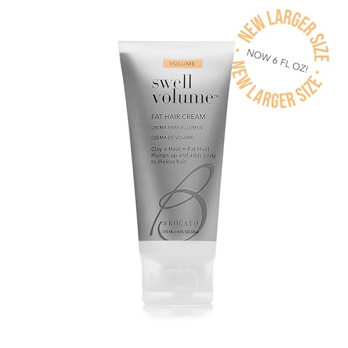 Brocato Swell Volume Hair Cream, 3 Pack, 6 Oz: Volumizing & Thickening Cream for Men & Women | Heat Activated Fat Hair Volumizer Cream Shapes & Adds Thickness to Thin Hair | Clay Formulated