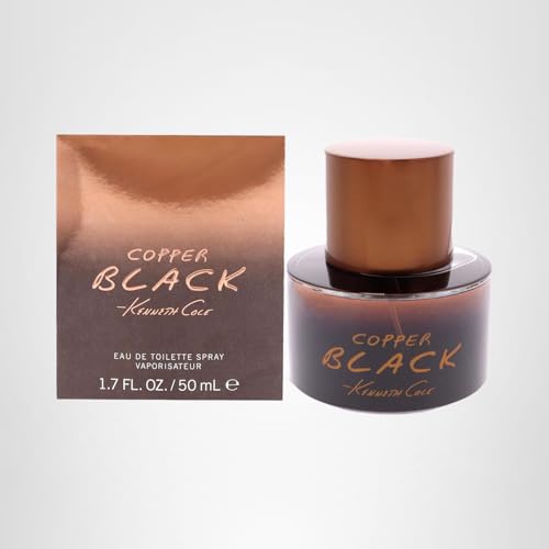 Kenneth Cole Copper Black Eau de Toilette Cologne for Men, 1.7 Fl Oz