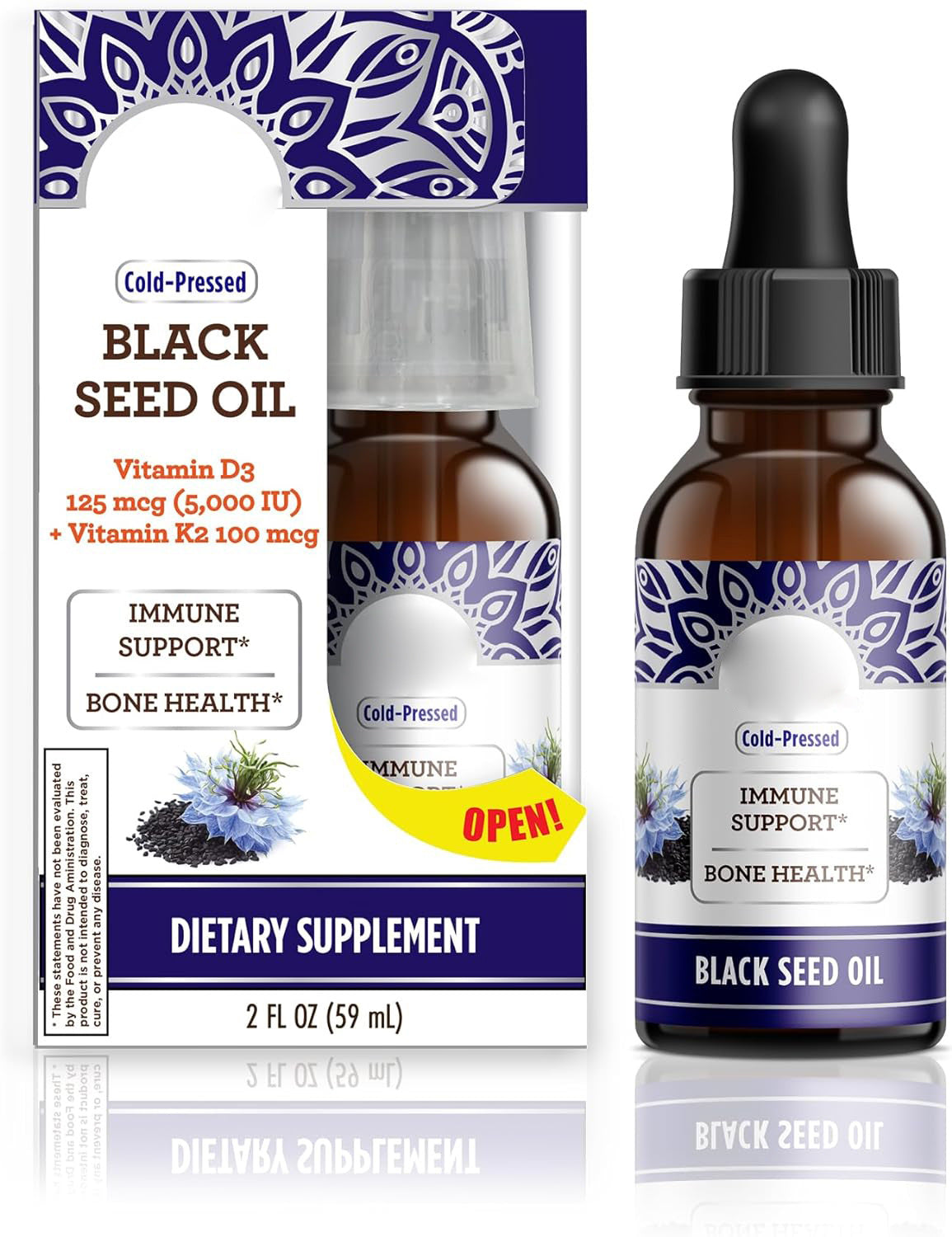 Black Seed Oil Drops - 60ml Liquid Supplement
