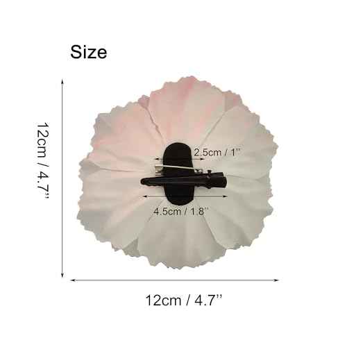 Women's Bohemia Peony Flowers Hairpin Hair Clip Flower Brooch for Travel Party Festivals PF-11 (Orange) (Pack of 1)