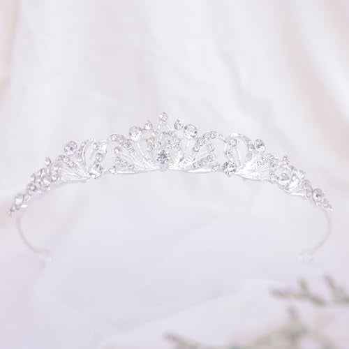 2 Pieces Silver Tiara Crown for Women Wedding Tiaras for Bride Princess Crowns and Tiaras for Girl Rhinestone Crowns for Birthday Halloween Cosplay Christmas Party Prom Gifts