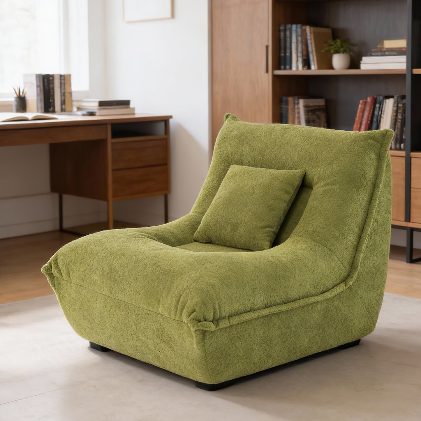 Lounge Chair With Pillow High Resilience Foam Single Sofa Indoor