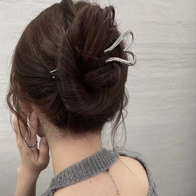 Chinese Style U-Shaped Alloy Hairpin for Updo Hair Styling - Multiple Colors