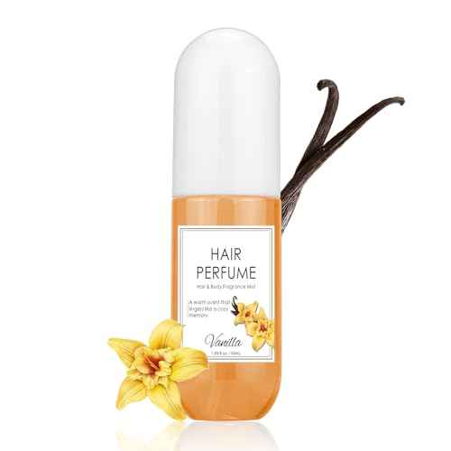 Hair Perfume for Women, Long Lasting Pheromone Perfume Spray Deodorizer Refresher, Fresh Warm Sweet Vanilla Fragrance, Nourishing and Hydrating Portable Daily Hair & Body Mist 50 mL