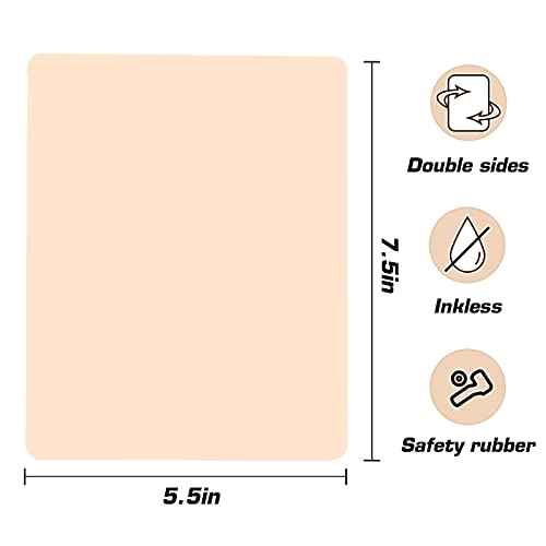 5Pcs Blank Tattoo Skin Practice - Narkysus 7.5"x5.5" Double Sides Tattoo Fake Skin Microblading Skin Practice Tattoo Skin Pads for Beginners Tattoo Artists