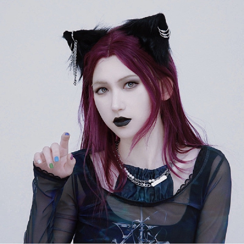 Cat Ear Hair Clip - Handmade Alloy Hairpin Pair