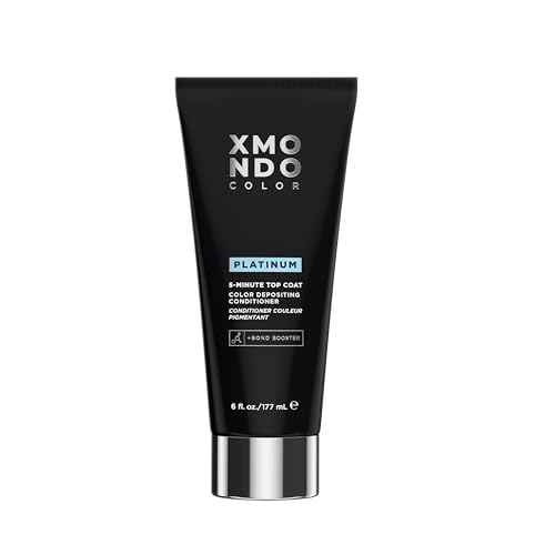 XMONDO Hair 5-Minute Top Coat ? Platinum Color-Depositing Conditioner with Bond Booster, Hyaluronic Acid & Plant Protein, Pastel Hair Color, 6 fl oz
