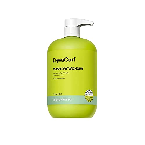 DevaCurl Wash Day Wonder Time-Saving Slip Detangler | Tangle-Release Complex | Melts Away Tangles | No Buildup Formula