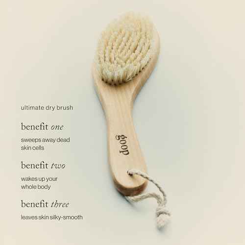 goop Beauty Dry Brush | Detoxifying Body Exfoliator | Wooden Handle with Natural Biodegradable Sisal Fibers | Sweeps Away Dead Skin | FSC Certified