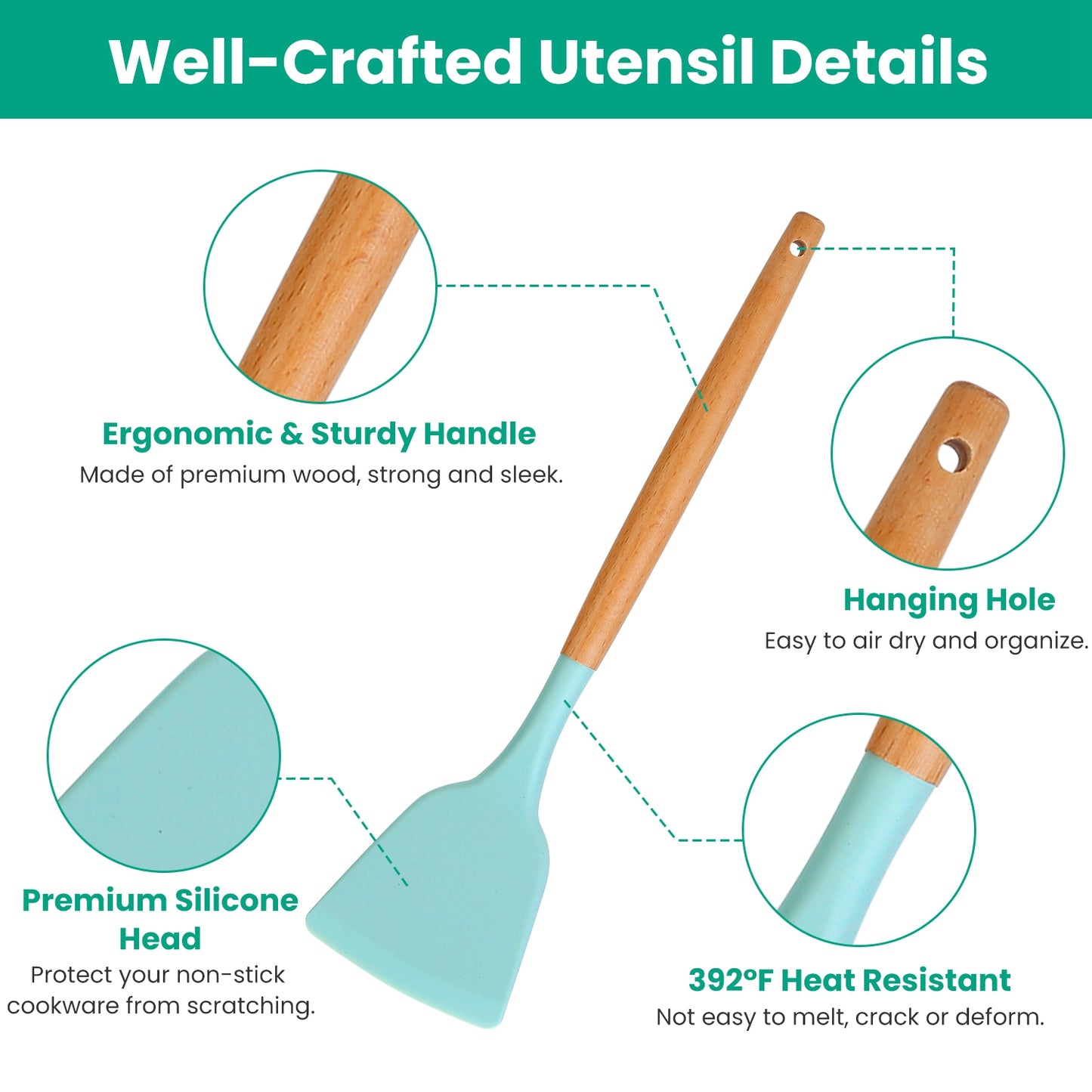 35-Piece Kitchen Utensil Set with Holder - Cooking Tools & Accessories