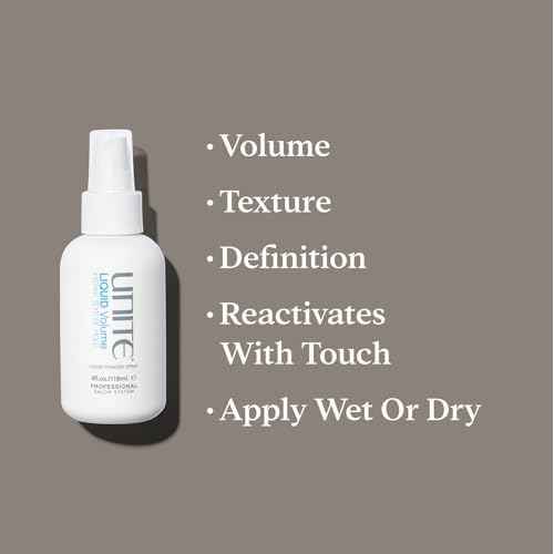 UNITE Hair - LIQUID Volume - Texture Spray for Instant Volume, Definition, and Matte Finish - Activates with Every Touch - Ideal for All Hair Types, 4 Fl Oz