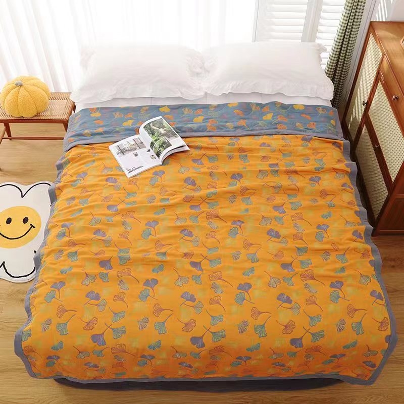 Combed Cotton Sand Gauze Towel Quilt Blanket for Home & Bedroom