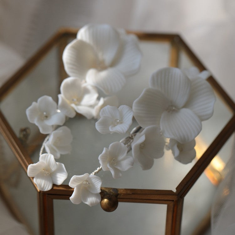 Ceramic Flower Hair Clip