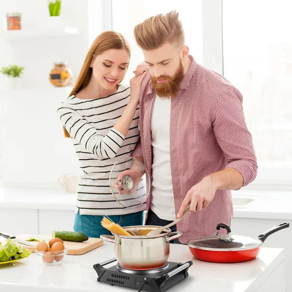 Portable Electric Single Burner Hot Plate with 5 Temperature Settings